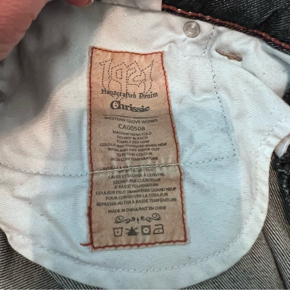 🤠 1921 Western Glove Works Chrissie Low-Rise Slim-Leg Distressed Jeans | 29x32 - Picture 9 of 14